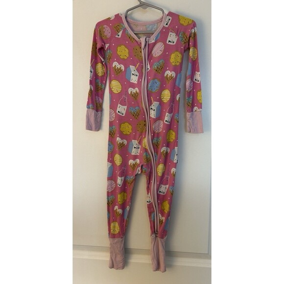 Little Sleepies Other - Little Sleepies Baby Pajamas One Piece 18 24 months Bamboo Zipper Milk Cookies
